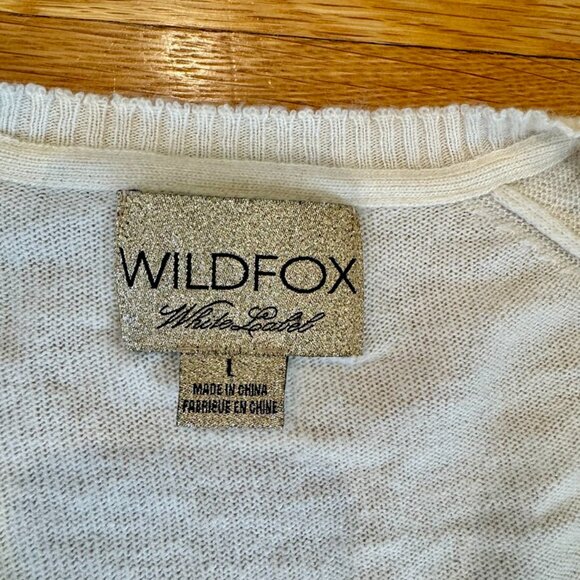 Wildfox, White Label Angora "Dream Sequin" Sweater, Size L - Picture 4 of 6